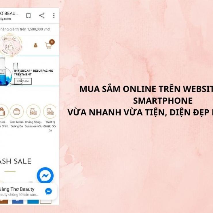 Hướng dẫn mua hàng trên Website Nàng Thơ Beauty - Giao diện Điện Thoại