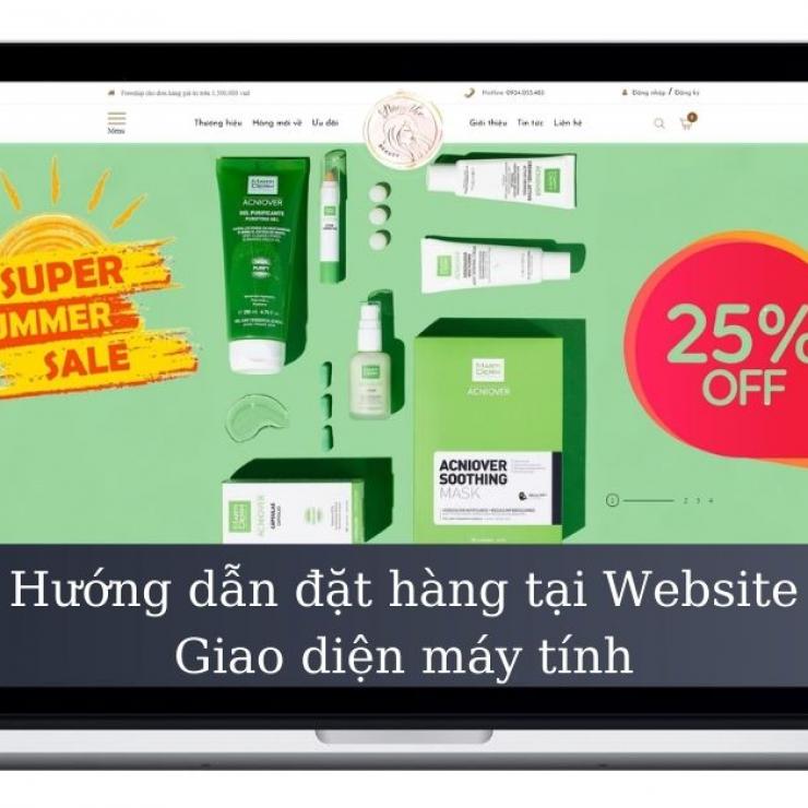 Hướng dẫn mua hàng trên Website Nàng Thơ Beauty - Giao diện Máy tính