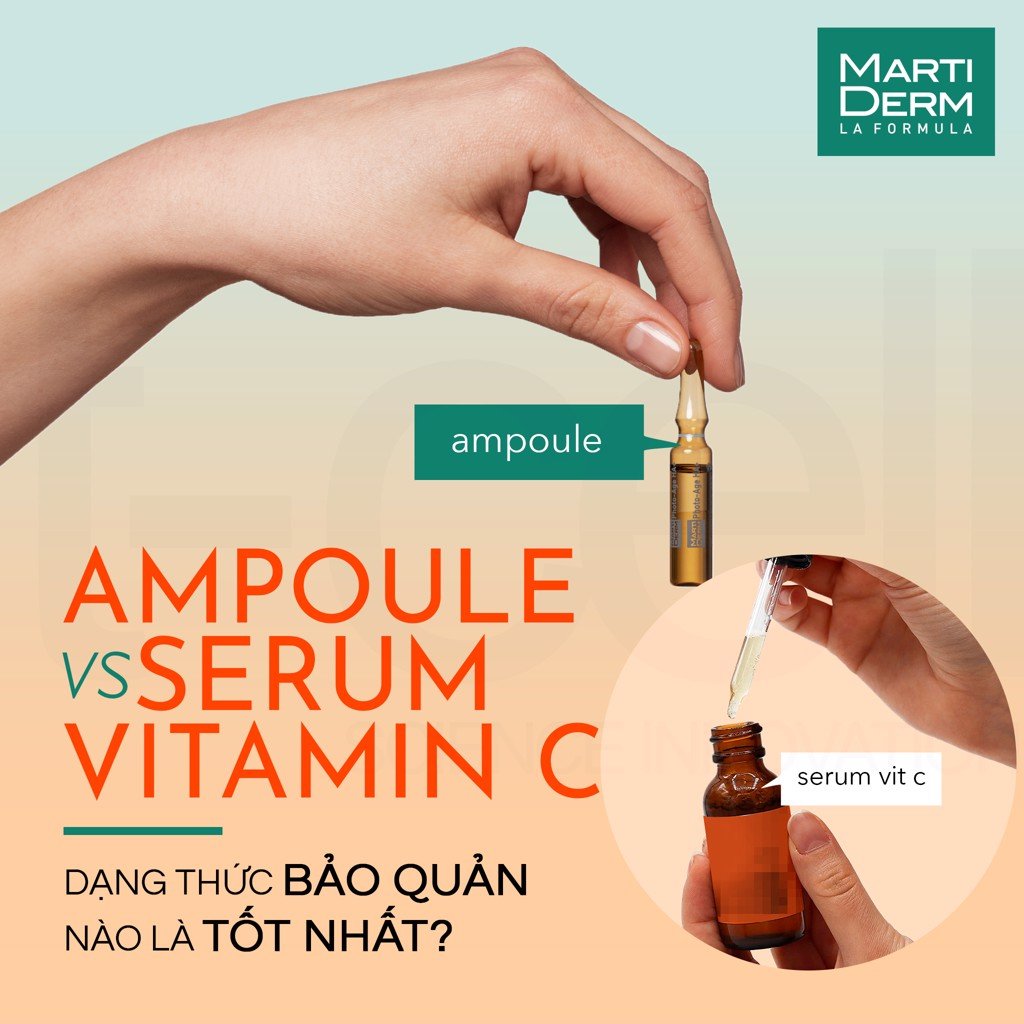 Ampoule vs. Serum Vitamin C - Dạng thức bảo quản nào là tốt nhất?