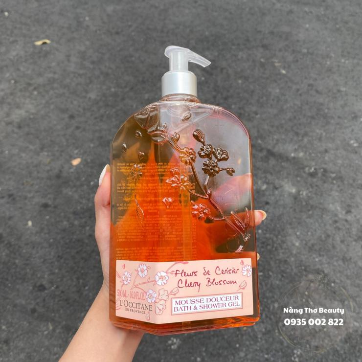 [Hoa Anh Đào 500ml] Sữa tắm hoa anh đào L'occitane Cherry Blossom Bath & Shower Gel 500ml